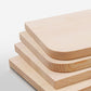 Table basse scandinave en bois massif avec 2 pieds et plateau rectangulaire