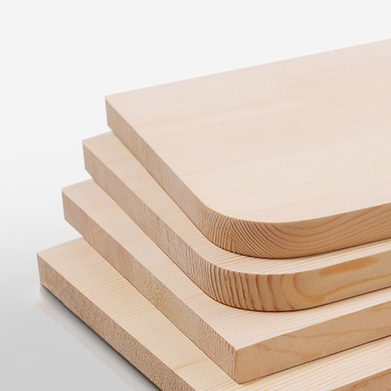 Table basse scandinave en bois massif avec 2 pieds et plateau rectangulaire