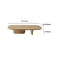 Table basse scandinave en bois massif avec 2 pieds et plateau rectangulaire