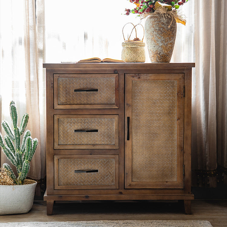 Armoire en bois industrielle avec portes et tiroirs armoire en bois en détresse
