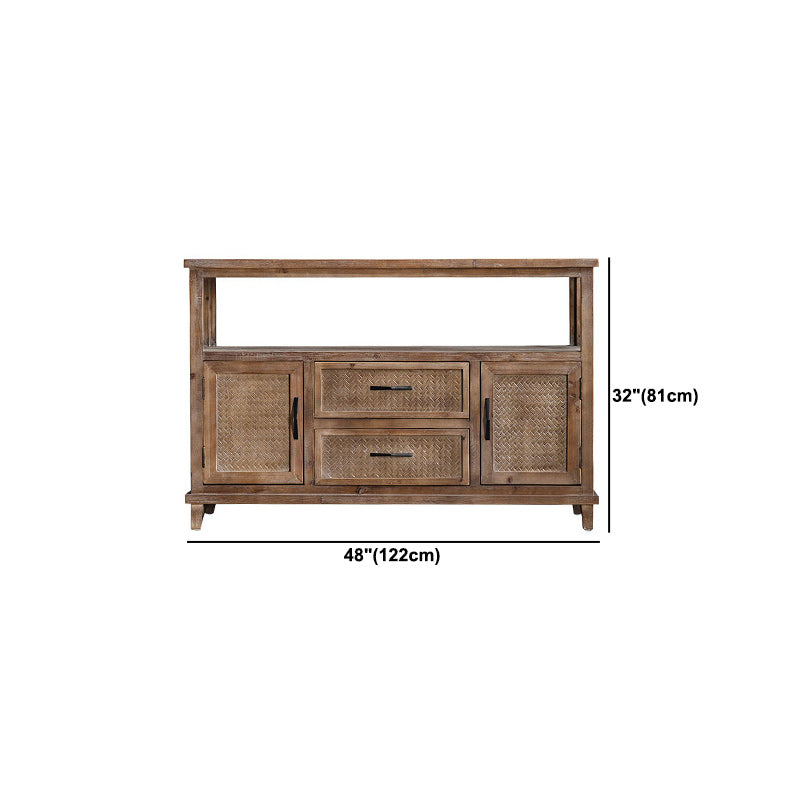 Armoire en bois industrielle avec portes et tiroirs armoire en bois en détresse