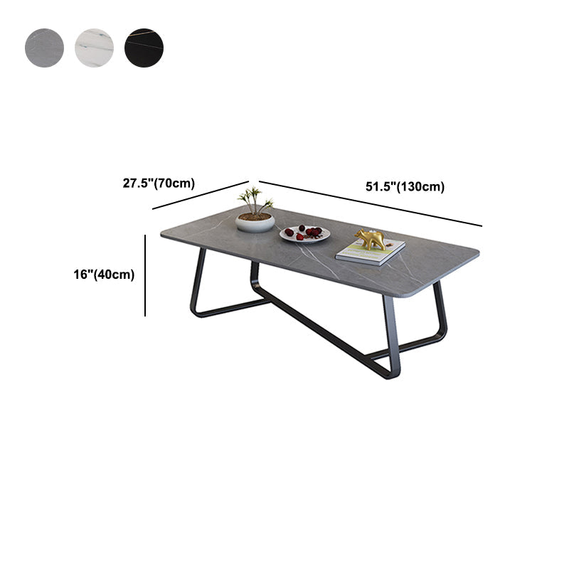 Tavolino da cocktail in pietra in pietra, tavolino rettangolare glam Stoen