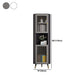 Modern Accent Cabinet with 2 Glass Doors and Storage Shelf Cabinet