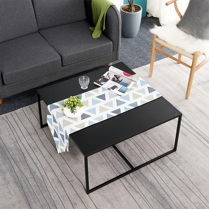 Tavolino moderno di ferro da ferro moderno della metà del secolo con tavolino da cocktail a base di cavalletto