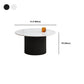 Slate Round Coffee Table Pedestal Cocktail Table Set in White Clearhalo 'Coffee & Accent Tables' 'Coffee Tables' 'coffee_tables' 'furn' 'furn_coffee_tables' 'Furniture' 'Living Room Furniture' 6025358