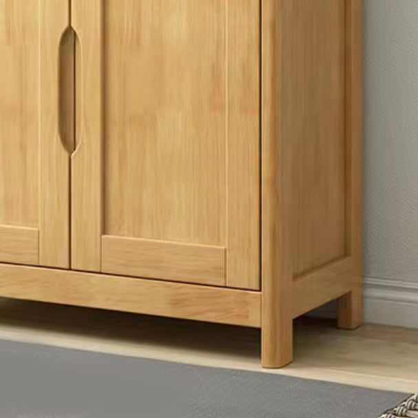 Mid-Century Cabinet with 2 Doors and 2 Drawers in Rubberwood Clearhalo 'Cabinets & Chests' 'cabinets_chests' 'furn' 'furn_cabinets_chests' 'Furniture' 'Living Room Furniture' 6025365