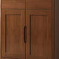 Mid-Century Cabinet with 2 Doors and 2 Drawers in Rubberwood Clearhalo 'Cabinets & Chests' 'cabinets_chests' 'furn' 'furn_cabinets_chests' 'Furniture' 'Living Room Furniture' 6025366