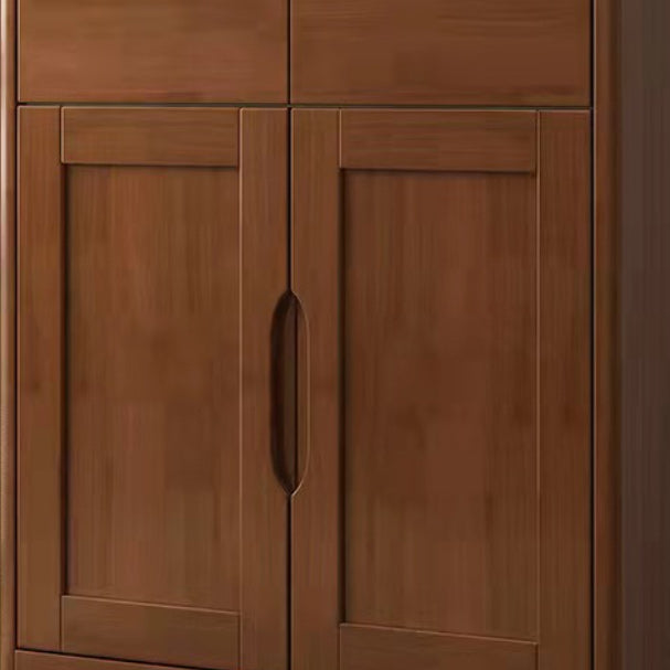 Mid-Century Cabinet with 2 Doors and 2 Drawers in Rubberwood Clearhalo 'Cabinets & Chests' 'cabinets_chests' 'furn' 'furn_cabinets_chests' 'Furniture' 'Living Room Furniture' 6025366