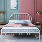 Modern Rectangular Headboard Bed Open-Frame Iron Bed With Metal Legs