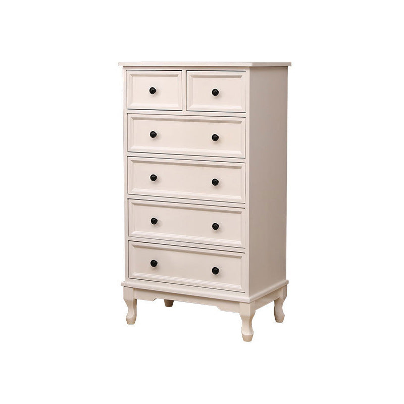 Modern Accent Cabinet with Drawers and Wooden Cabriole Legs Cabinet 23.6"L x 15"W x 39.4"H White Clearhalo 'Cabinets & Chests' 'cabinets_chests' 'furn' 'furn_cabinets_chests' 'Furniture' 'Living Room Furniture' 6025409