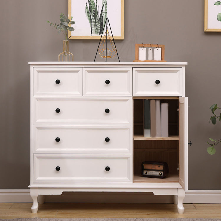 Modern Accent Cabinet with Drawers and Wooden Cabriole Legs Cabinet Clearhalo 'Cabinets & Chests' 'cabinets_chests' 'furn' 'furn_cabinets_chests' 'Furniture' 'Living Room Furniture' 6025412
