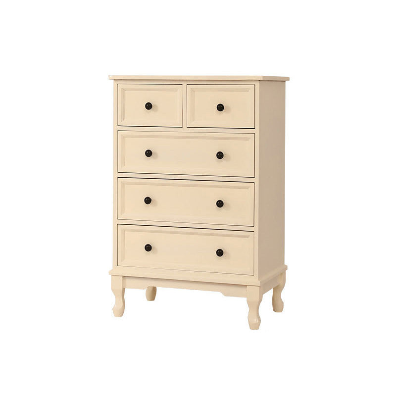 Modern Accent Cabinet with Drawers and Wooden Cabriole Legs Cabinet 24"L x 15"W x 33"H Beige Clearhalo 'Cabinets & Chests' 'cabinets_chests' 'furn' 'furn_cabinets_chests' 'Furniture' 'Living Room Furniture' 6025419