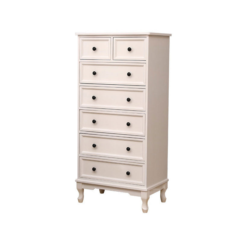 Modern Accent Cabinet with Drawers and Wooden Cabriole Legs Cabinet 23.5"L x 15"W x 45.3"H White Clearhalo 'Cabinets & Chests' 'cabinets_chests' 'furn' 'furn_cabinets_chests' 'Furniture' 'Living Room Furniture' 6025422