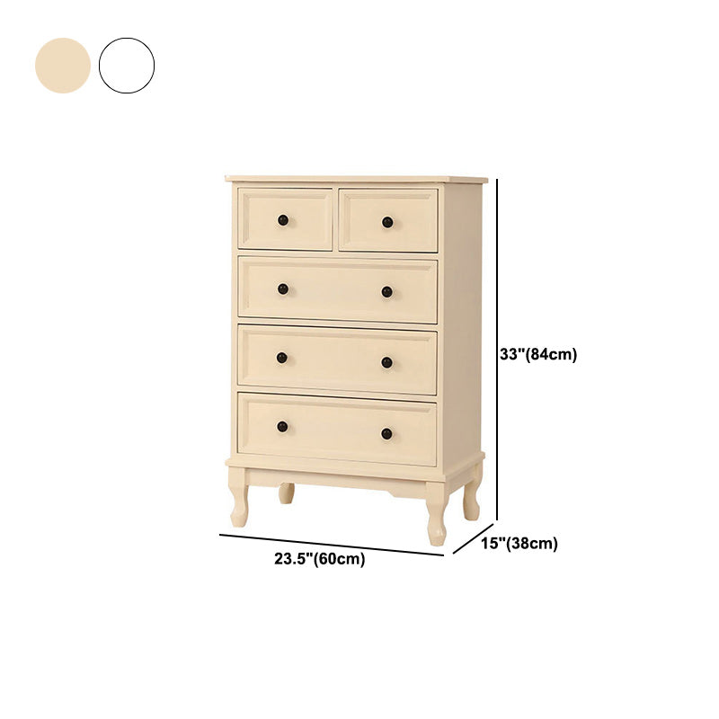 Mobile moderno accento con cassetti e cabine per le gambe cabriole in legno