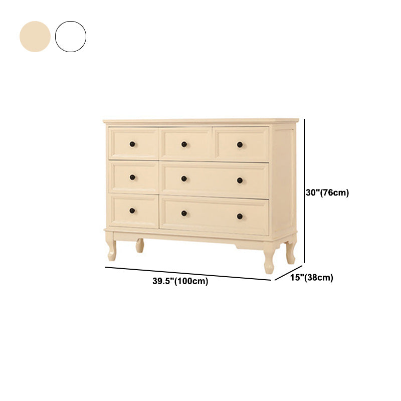 Mobile moderno accento con cassetti e cabine per le gambe cabriole in legno