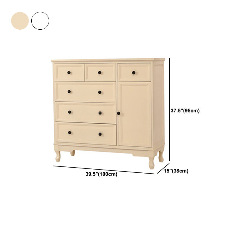 Mobile moderno accento con cassetti e cabine per le gambe cabriole in legno