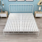 Modern Rectangular Headboard Bed Open-Frame Bed With Metal Legs