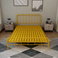 Modern Rectangular Headboard Bed Open-Frame Bed With Metal Legs