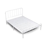 Modern Rectangular Headboard Bed Open-Frame Bed With Metal Legs