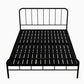 Modern Rectangular Headboard Bed Open-Frame Bed With Metal Legs