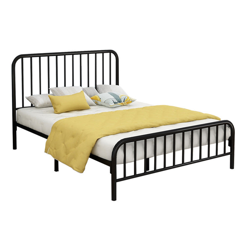 Modern Metal Headboard Bed Frame Rectangular Bed with Metal Legs