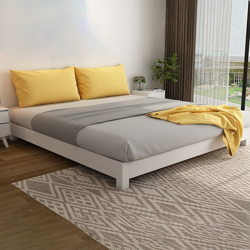 84.65 inch Wide Contemporary Bed Frame Solid Wood Standard Bed