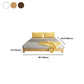 84.65 inch Wide Contemporary Bed Frame Solid Wood Standard Bed