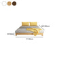 84.65 inch Wide Contemporary Bed Frame Solid Wood Standard Bed