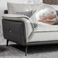 Black 4-seat Flared Arm Sectional Pillow Back Stain-resistant Sectional Clearhalo 'furn' 'furn_sectionals' 'Furniture' 'Living Room Furniture' 'Sectionals' 6025570