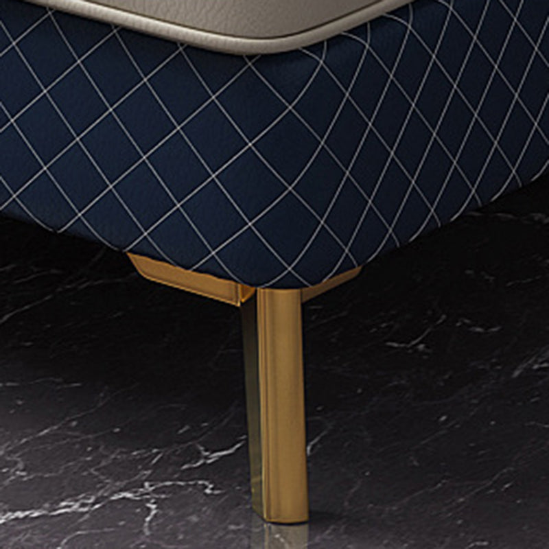 Faux en cuir luxueux canapé sectionnel du bras évasé tufté sectionnel