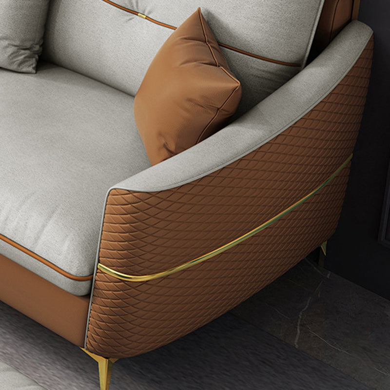 ARME SLOPED Sectional Sectional Modern 5 places en cuir en cuir