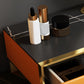 Ensemble de vanité orange avec 4 tiroirs de rangement Vanité de maquillage, 15,74 "de large