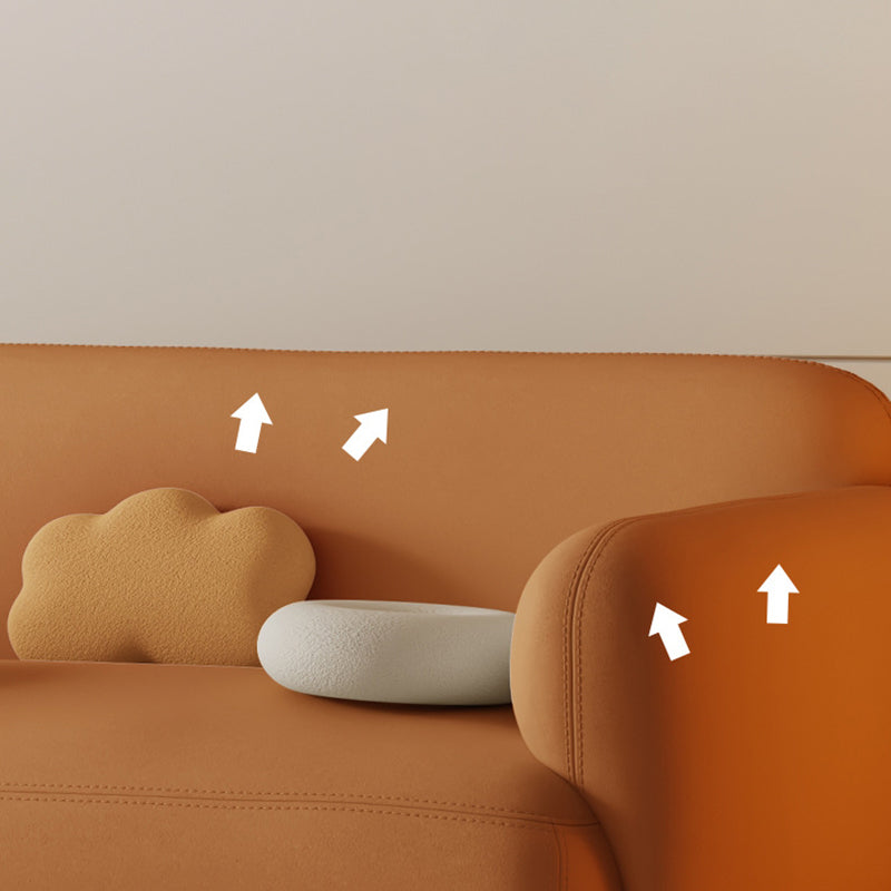 27,5 "H zeitgenössische Kunstleder -Leder -Armsofa für Wohnzimmer