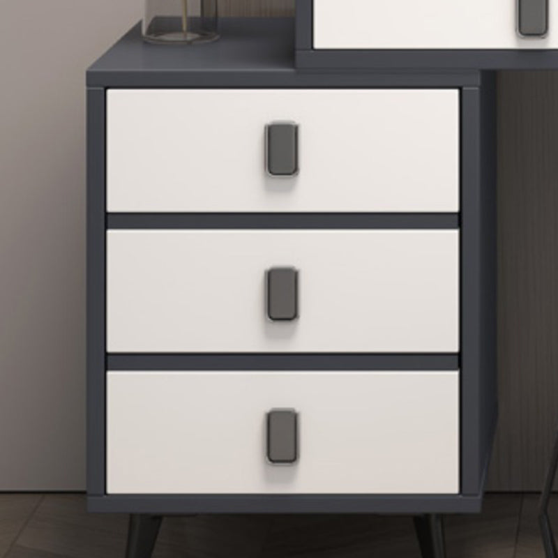 Gray Make-up Vanity Vanity Set with 6 Storage Drawers, 49.60" High