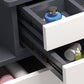 Gray Make-up Vanity Vanity Set with 6 Storage Drawers, 49.60" High