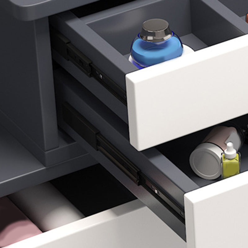 Gray Make-up Vanity Vanity Set with 6 Storage Drawers, 49.60" High