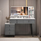 Gray Make-up Vanity Vanity Set with 6 Storage Drawers, 49.60" High