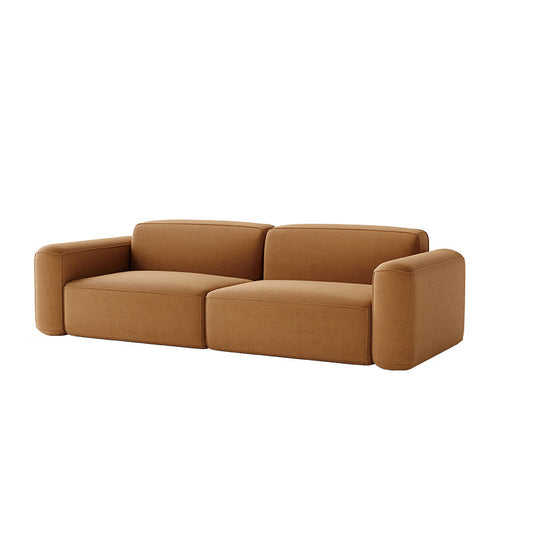 25,6 "H zeitgenössische Kunstleder -Quadrat -Armsofa für Wohnzimmer