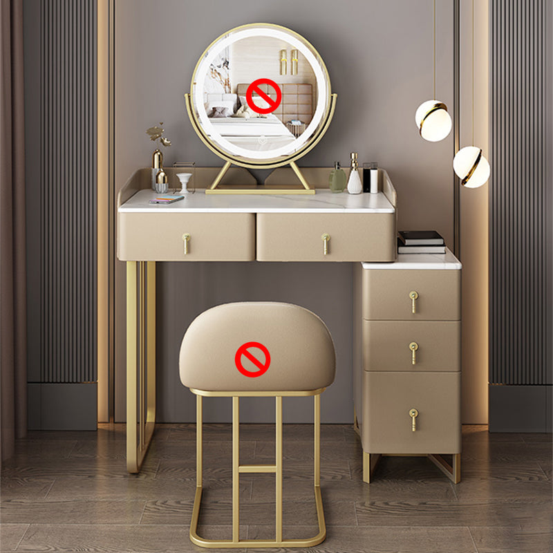 31.88 "5つのストレージ引き出し付きの高メイクアップバニティグラムバニティセット