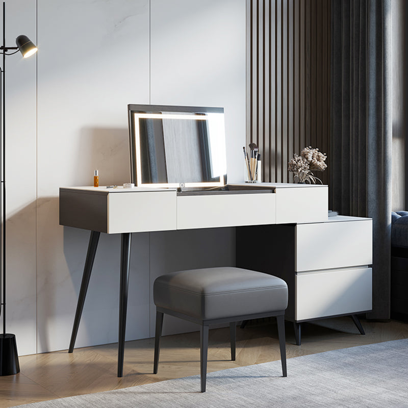 31.49" High Make-up Vanity Slate Vanity Set with Storage Drawers Clearhalo 'Bedroom Furniture' 'furn' 'furn_makeup_vanities' 'Furniture' 'Makeup Vanities' 'makeup_vanities' 6025730