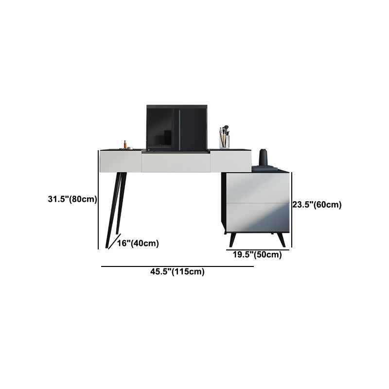 31.49" High Make-up Vanity Slate Vanity Set with Storage Drawers Clearhalo 'Bedroom Furniture' 'furn' 'furn_makeup_vanities' 'Furniture' 'Makeup Vanities' 'makeup_vanities' 6025742