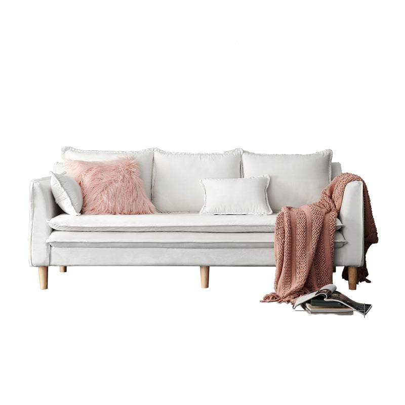 30.3" H 3-seater Square Arm Sofa with Pillows for Living Room