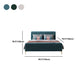 Glam Style Bed Frame Solid Color Standard Bed with Headboard