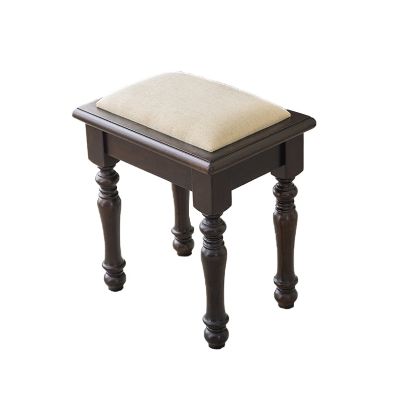 Ensemble de vanité brun cend avec miroir 17,71 "tables de vanité en bois de large avec 2 tiroirs