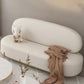 29.5"/31.5" H Contemporary White Wool Armless Sofa for Apartment