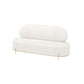 29.5"/31.5" H Contemporary White Wool Armless Sofa for Apartment