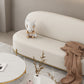 29.5"/31.5" H Contemporary White Wool Armless Sofa for Apartment