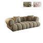 26.37" H Contemporary Green Tuxedo Arm Sewn Pillow Back Sofa 82.7"L x 43.3"W x 26.4"H Clearhalo 'furn' 'furn_sofas' 'Furniture' 'Living Room Furniture' 'Sofa' 'sofas' 6025897