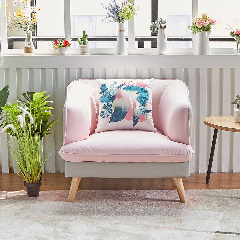 29.53 "Hアパート用の現代フェイクレザースロープアームソファソファ