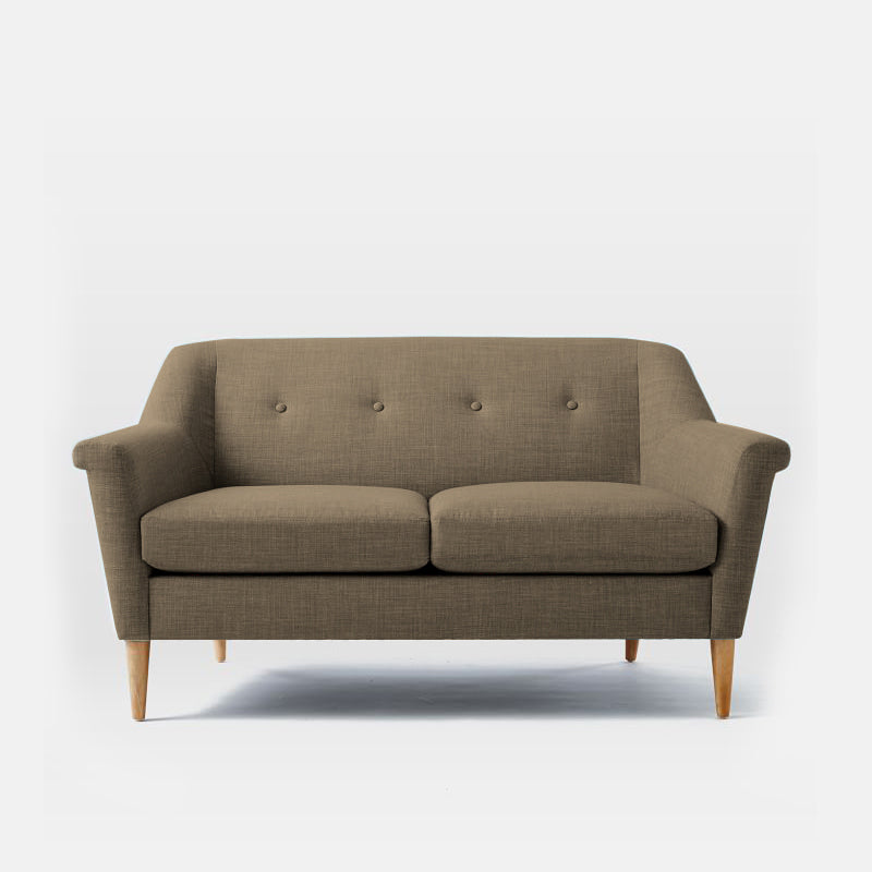 31.5" H Contemporary Cotton Blend Tufted Flared Arm Sofa for Apartment 60.2"L x 35.4"W x 31.5"H Coffee Clearhalo 'furn' 'furn_sofas' 'Furniture' 'Living Room Furniture' 'Sofa' 'sofas' 6025980